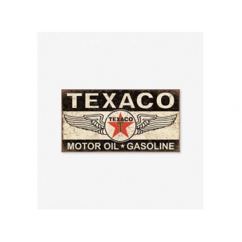 Tac Signs - Plăcuță metalică decorativă [32x41cm] - Texaco Winged Logo